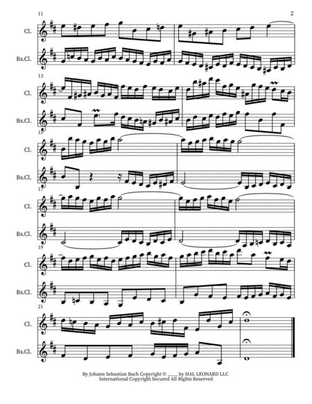 Two Part Invention In C Clarinet And Bass Clarinet Duet Page 2