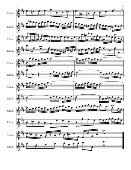 Two Part Invention In C Soprano Sax And Tenor Sax Duet Page 2