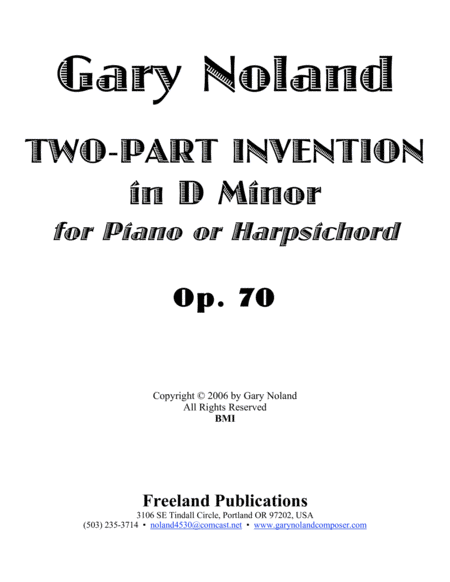 Two Part Invention In D Minor Op 70 Page 2