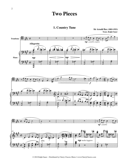 Two Pieces For Trombone Piano Page 2