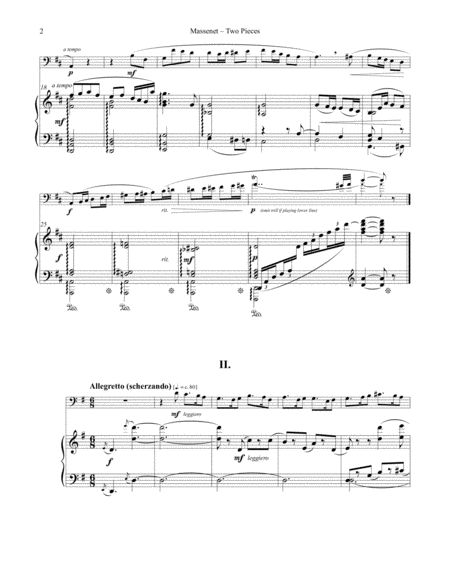 Two Pieces From Opus 11 For Euphonium And Piano Page 2