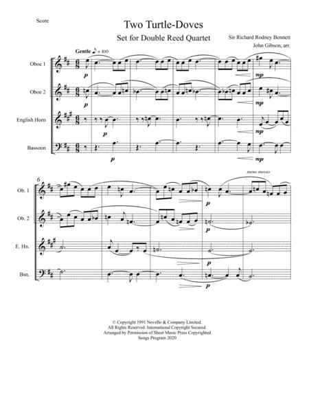 Two Turtle Doves Set For Double Reed Quartet Page 2