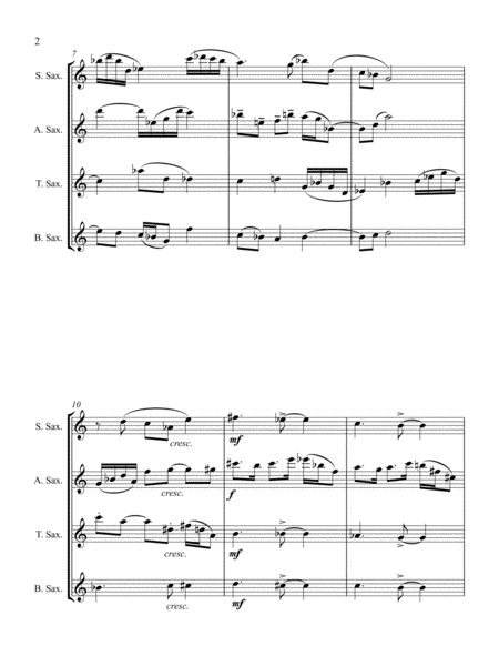Two Vignettes For Sax Quartet Page 2