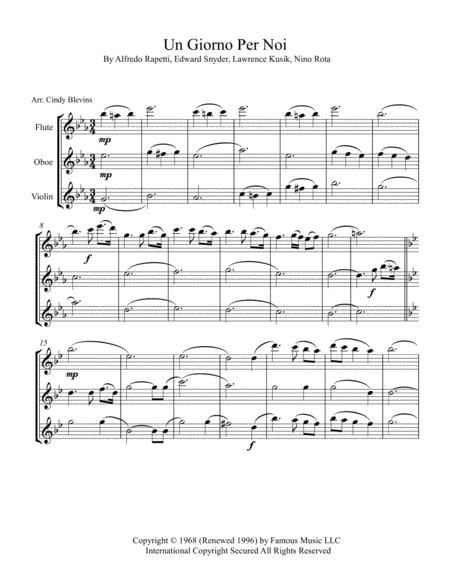 Un Giorno Per Noi For Flute Oboe And Violin Page 2