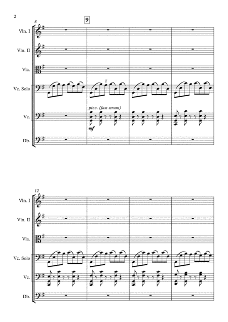 Unaccompanied Cello Suite No 1 Prelude Famous Cello Song String Orchestra Page 2