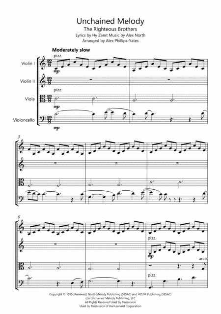 Unchained Melody By The Righteous Brothers String Quartet Page 2
