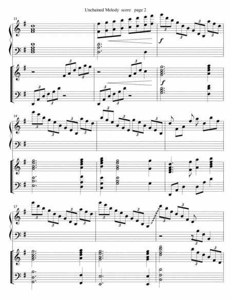 Unchained Melody For Harp Duo Score Page 2