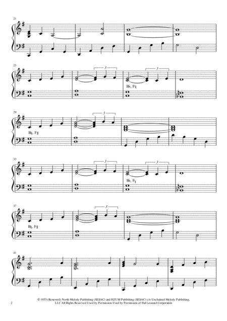 Unchained Melody Pedal Harp Solo Page 2