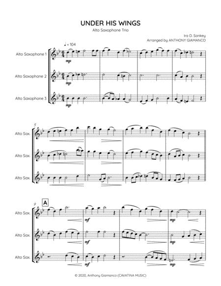 Under His Wings Alto Saxophone Trio Page 2