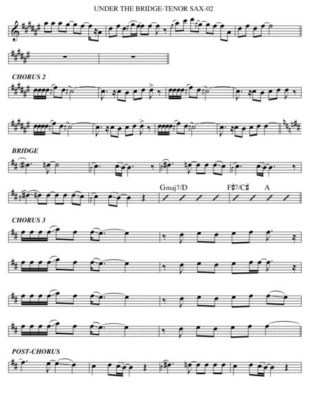 Under The Bridge Tenor Sax Page 2