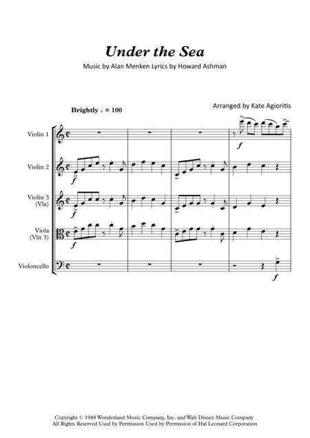 Under The Sea String Quartet Page 2