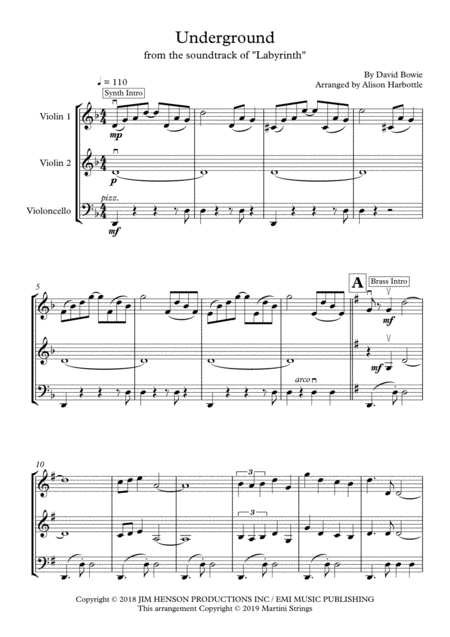 Underground From Labyrinth String Trio Page 2