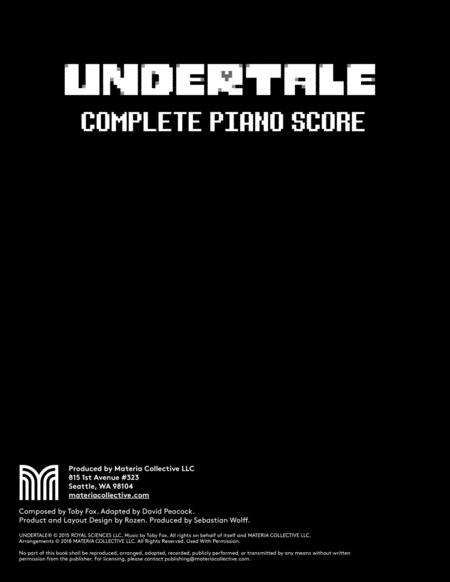 Undertale Complete Piano Score Sheet Music From The Game Undertale Page 2