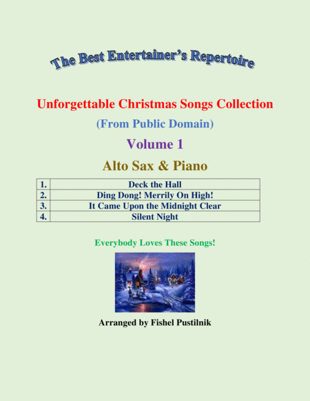 Unforgettable Christmas Songs Collection From Public Domain For Alto Sax Piano Volume 1 Video Page 2