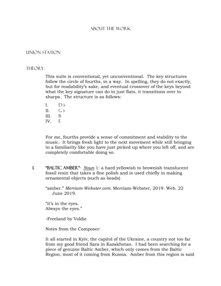 Union Station A Piano Suite Page 2