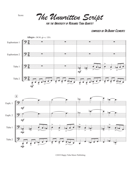 Unwritten Script For Tuba Quartet Page 2