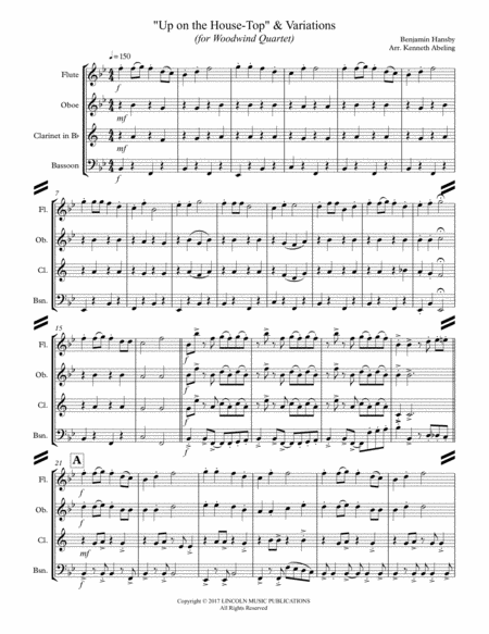 Up On The House Top Variations For Woodwind Quartet Page 2