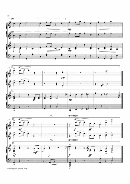 Up On The Housetop Piano Duet Alternative Ending Page 2