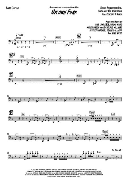 Uptown Funk Bass Guitar Page 2