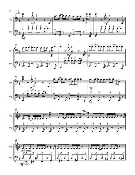 Uptown Funk Cello Duet Page 2