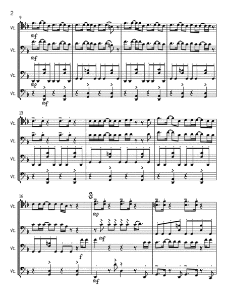 Uptown Funk Cello Quartet Page 2