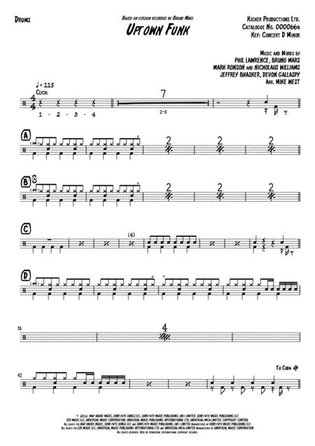 Uptown Funk Drums Page 2