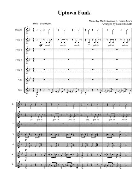 Uptown Funk Flute Choir Page 2