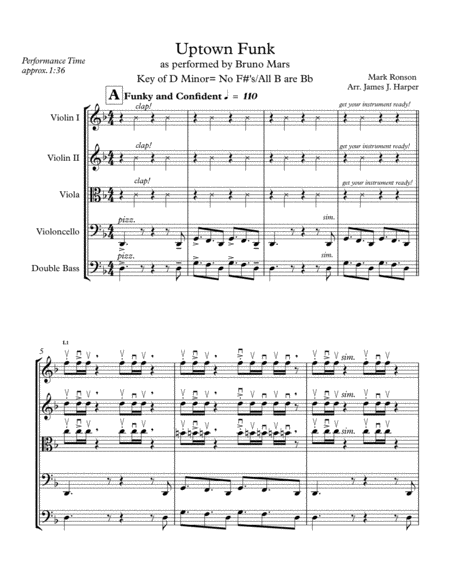 Uptown Funk For String Orchestra Page 2