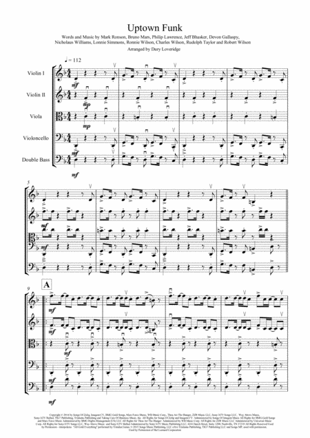 Uptown Funk String Quintet Page 2