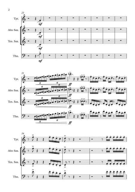 Uptown Funk Trumpet Alto Sax Tenor Sax And Trombone Page 2