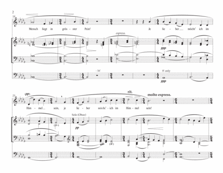 Urlicht Primeval Light For Organ And Alto Mezzo Soprano Page 2
