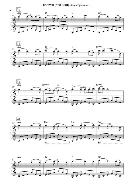 Us Two Noi Doii Arr For G Clef Piano Harp Gcp Gch Including Lead Sheet Page 2