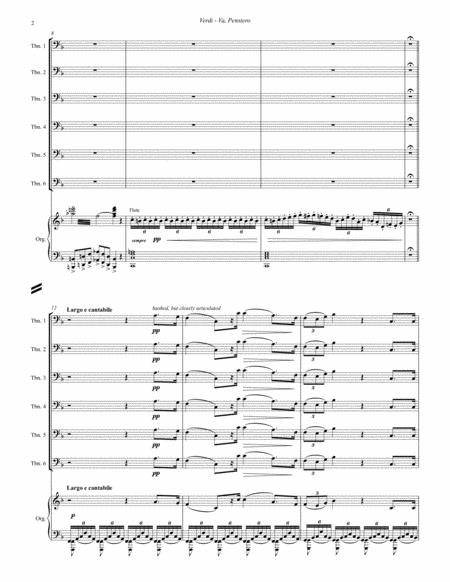 Va Pensiero Chorus Of The Hebrew Slaves From Nabucco For Trombone Ensemble And Organ Page 2