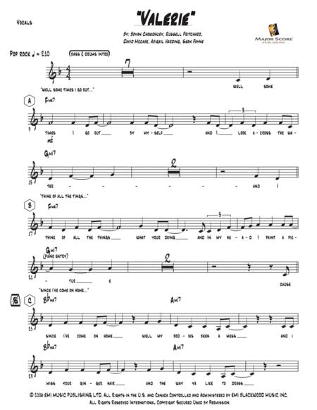 Valerie Vocal 9 Piece F Major Page 2