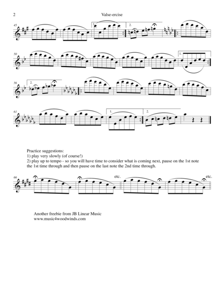 Valse Ercise With Apologies To Chopin For Woodwinds Page 2