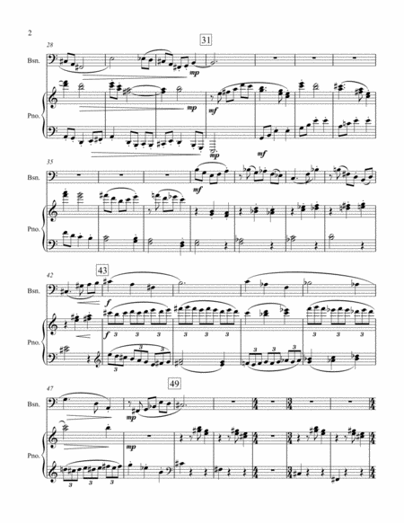 Valse For Bassoon And Piano Page 2