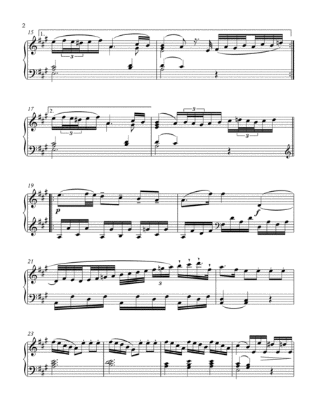 Variation V From Sonata In A Major K 331 Page 2