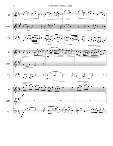 Variations On Adon Olam For Flute Cor Anglais And Cello Page 2