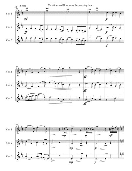 Variations On Blow Away The Morning Dew For Violin Trio Page 2