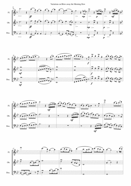 Variations On Blow Away The Morning Dew For Wind Trio Flute Oboe Bassoon Page 2