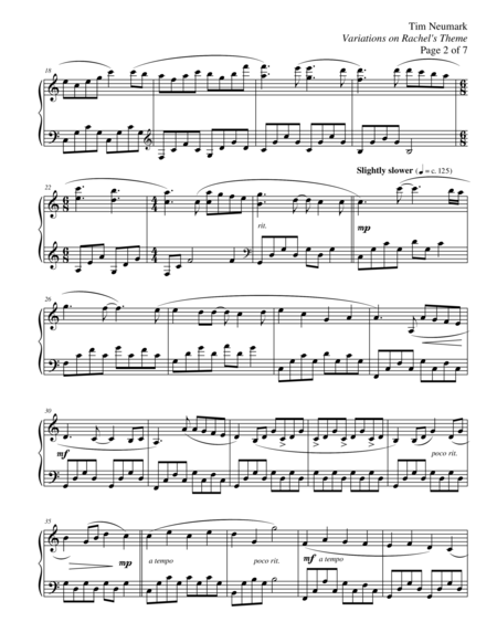 Variations On Rachels Theme Page 2