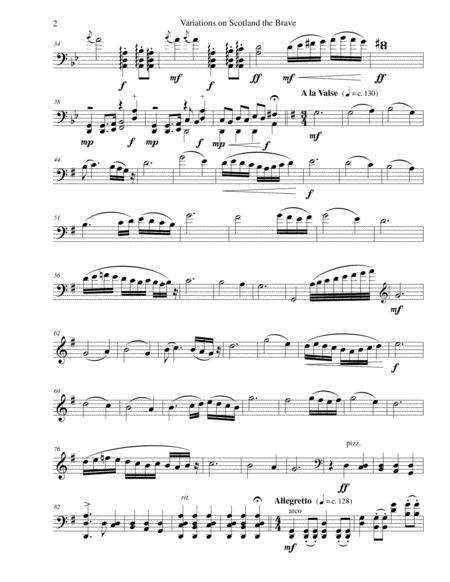 Variations On Scotland The Brave For Cello Solo Page 2