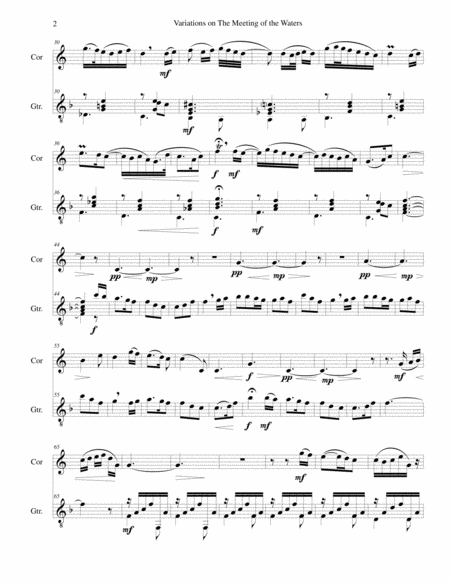 Variations On The Meeting Of The Waters Sweet Vale Of Avoca For Cor Anglais And Guitar Page 2