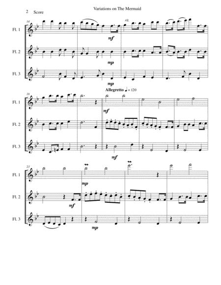 Variations On The Mermaid For Flute Trio 3 C Flutes Page 2