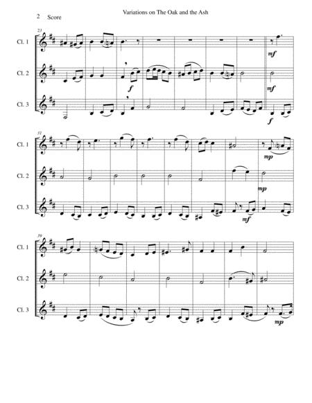 Variations On The Oak And The Ash A North Country Maid For Clarinet Trio Page 2