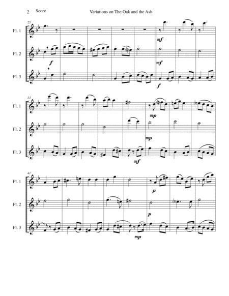 Variations On The Oak And The Ash A North Country Maid For Flute Trio 3 C Flutes Page 2