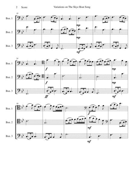 Variations On The Skye Boat Song Speed Bonnie Boat For Bassoon Trio Page 2