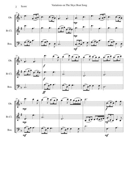 Variations On The Skye Boat Song Speed Bonnie Boat For Wind Trio Oboe Clarinet Bassoon Page 2