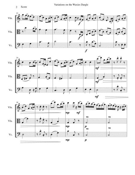 Variations On The Waxies Dargle Or The Girl I Left Behind Me For String Trio Page 2