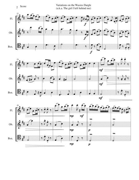 Variations On The Waxies Dargle Or The Girl I Left Behind Me For Wind Trio Flute Oboe Bassoon Page 2